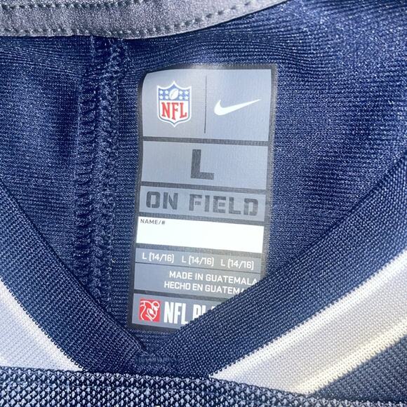 NFL Kids Navy and Silver Cowboys Jersey - Picture 3 of 6